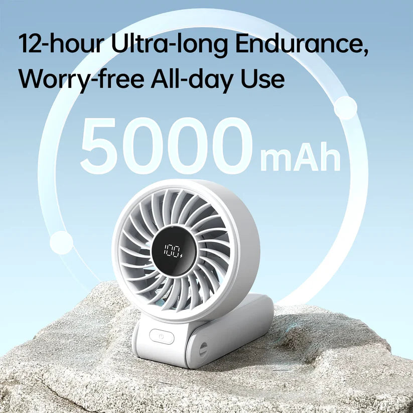 JISULIFE Handheld Fan Life7 – Ultimate Flexibility: Wide & Strong Airflow