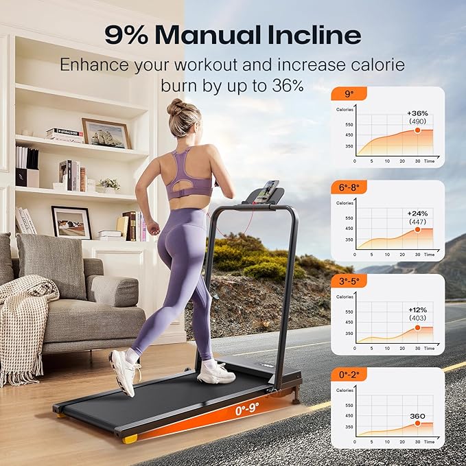 UREVO Treadmills for Home Foldable 1-10 km/h