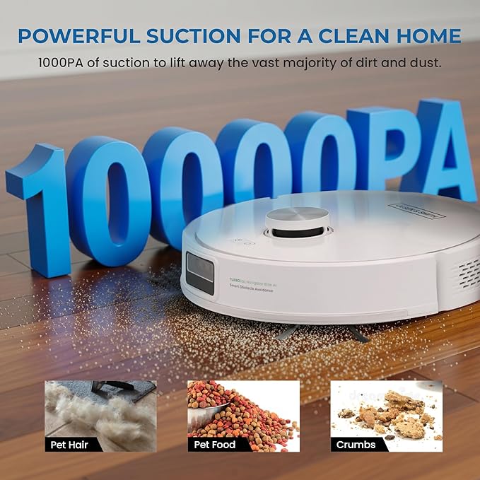 Olsen & Smith Smart 10,000Pa Incredible Suction Self-Empty/Self-Refill Robot Vacuum